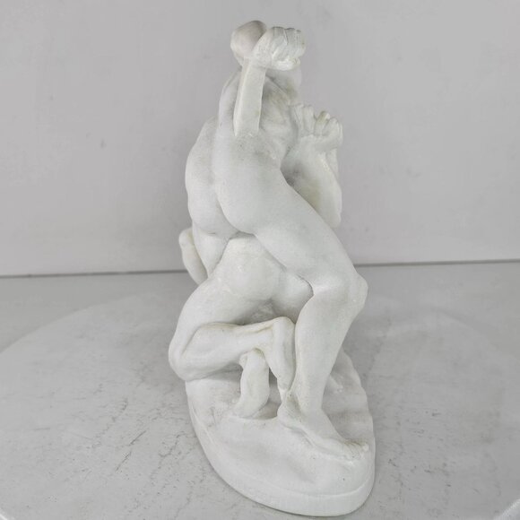 G Ruggeri The Wrestlers Alabaster Sculpture Classic Greek Roman - Picture 6 of 12